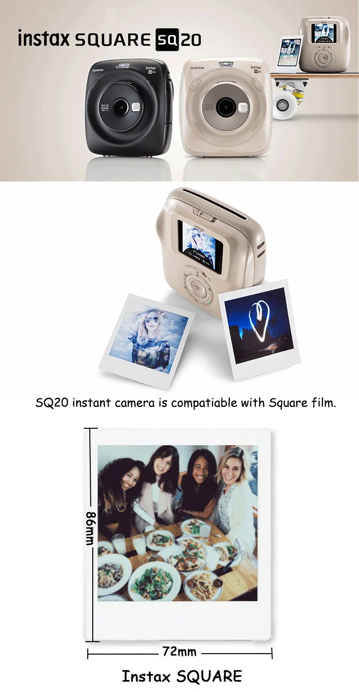 Dosering slaaf Kaal Professional Digital Instant Camera Fujifilm Instax Square Sq20 Camera Film  Shooting Camera With Timeshift Collage Function - Buy Professional Digital  Instant Camera Fujifilm Instax Square Sq20 Camera,Fujifilm Instax Square  Sq20 Camera Film