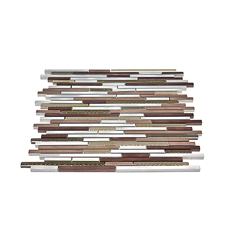 Moonight Unique Design Colorful Stainless Steel Strip Metal Mosaic for Wall