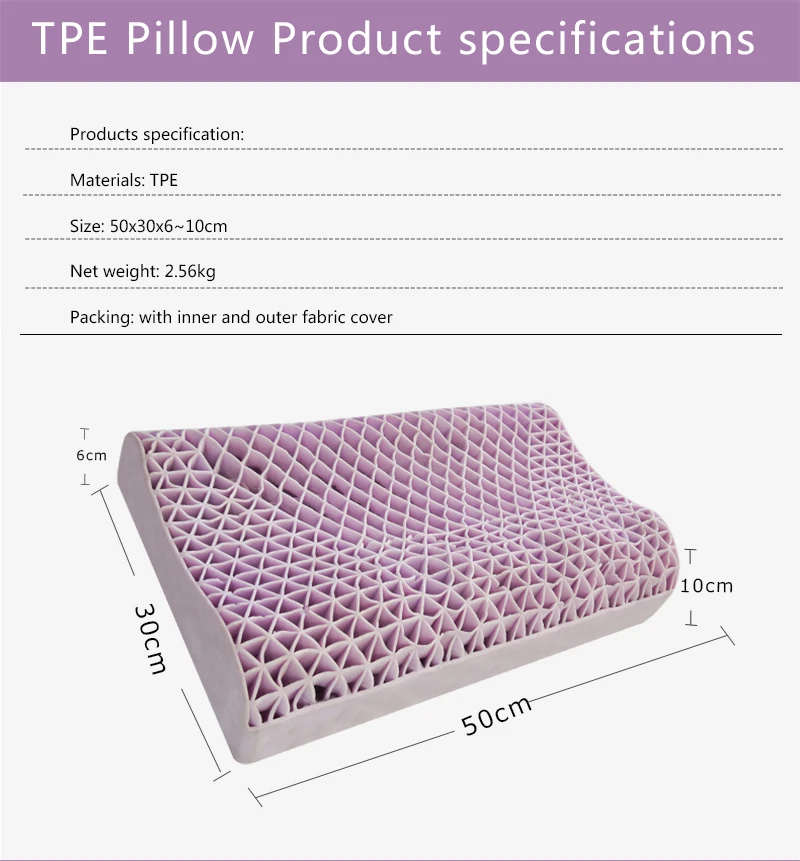 Tpe Gel Pillow 3d Hyper Elastic Material Pressure Releasing Tpe Grid