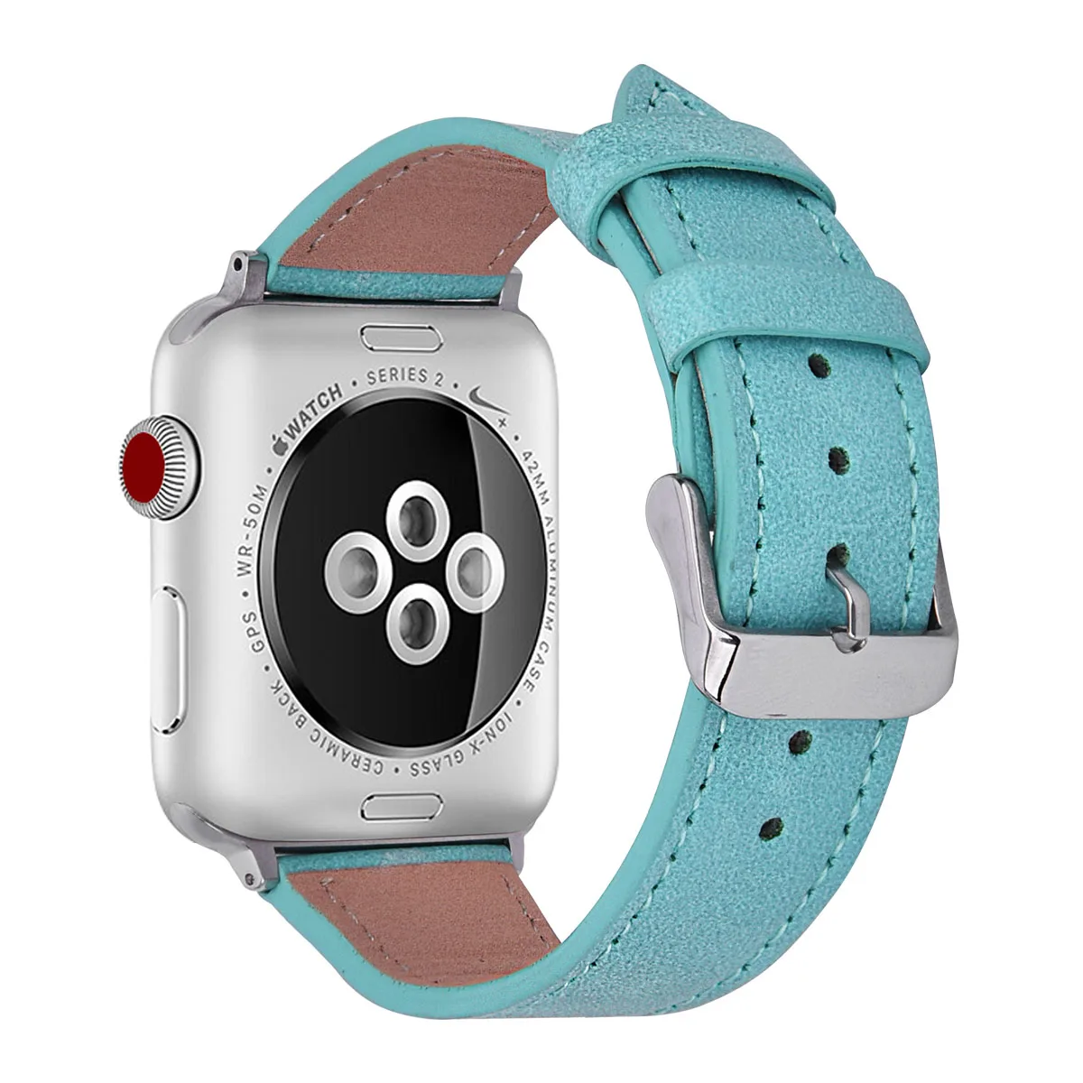 Italian Leather Strap Wristbands For Iphone Watch Band 40mm 44mm Genuine Leather Watch Band For