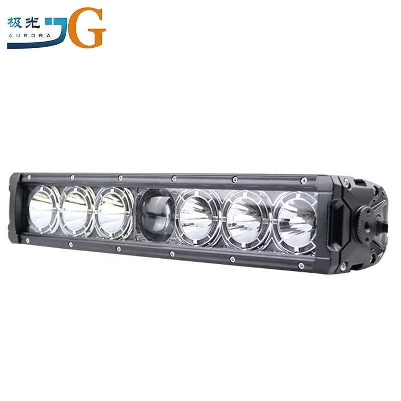 Super Bright 15 Inch 12V 24V Off Road Hybrid Single Row  LED Laser Light Bar for Cars Trucks