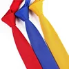 PGTE0684 Man solid color polyester knit tie fashion flat tie narrow necktie
