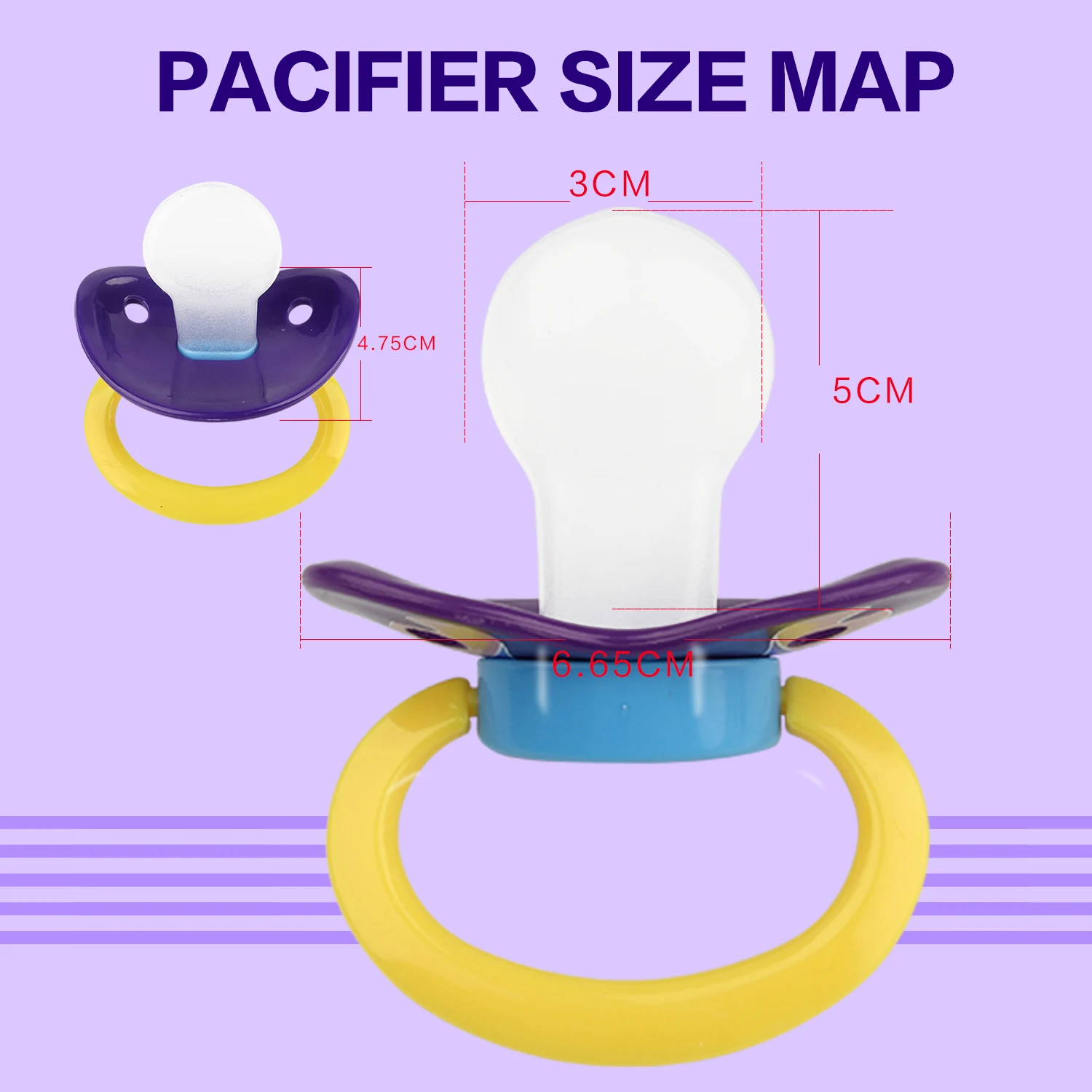 thumbnail image 2 of New Design Factory Round Adult Sized Pacifier Bulk Natural Rubber 2 of 11