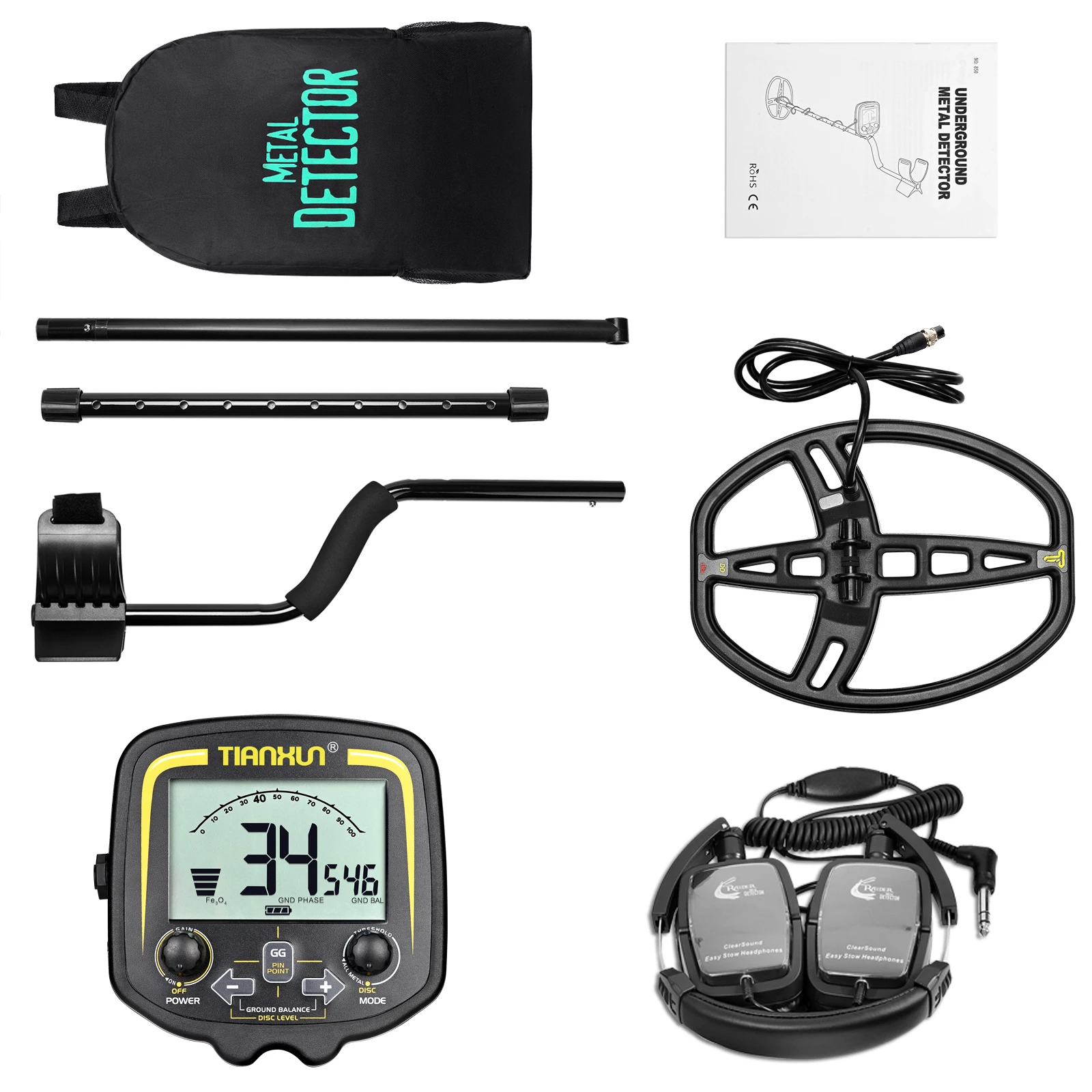 Tianxun TX-850 Professional Metal Detector for Gold Prospecting