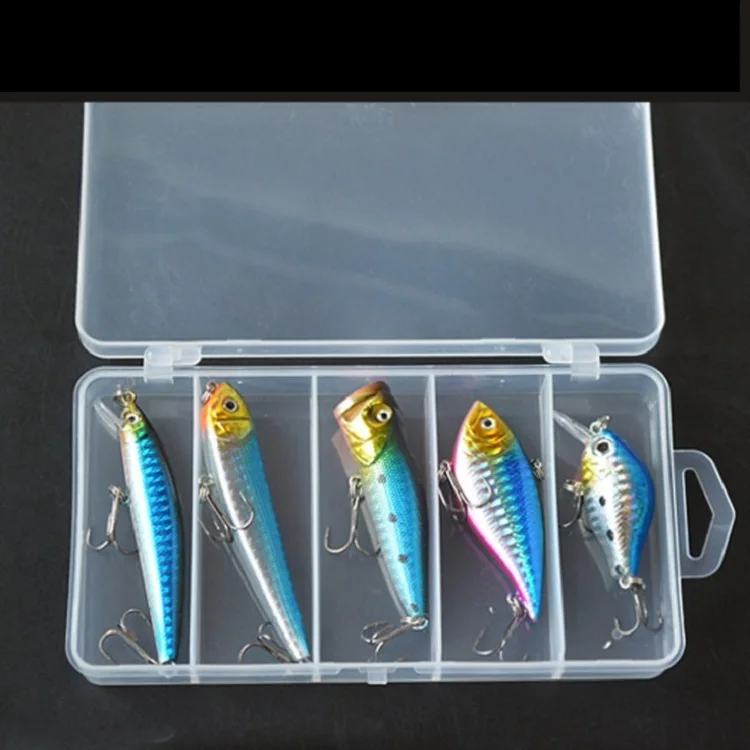 5pcs/box Fishing Lure Set With Minnow Wobblers Hard Lures Pencil Bait ...