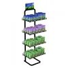 light duty adjustable display rack stand 4 tiers metal wire basket storage shelf for cheap sell