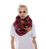 Buffalo Fashion 36 colors stock new winter acrylic tartan plaid infinity snood scarf for winter