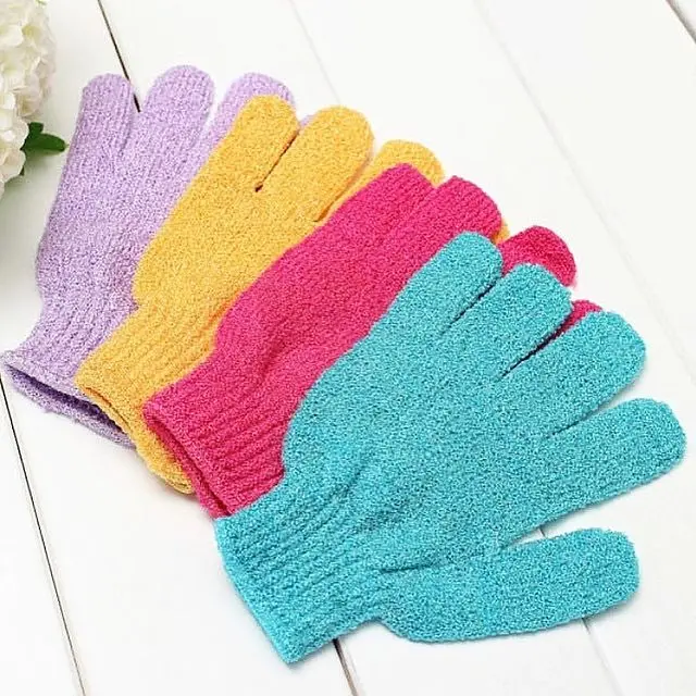 Natural Silk Pink Exfoliating Gloves In Bulk Bath Mitt Personalised