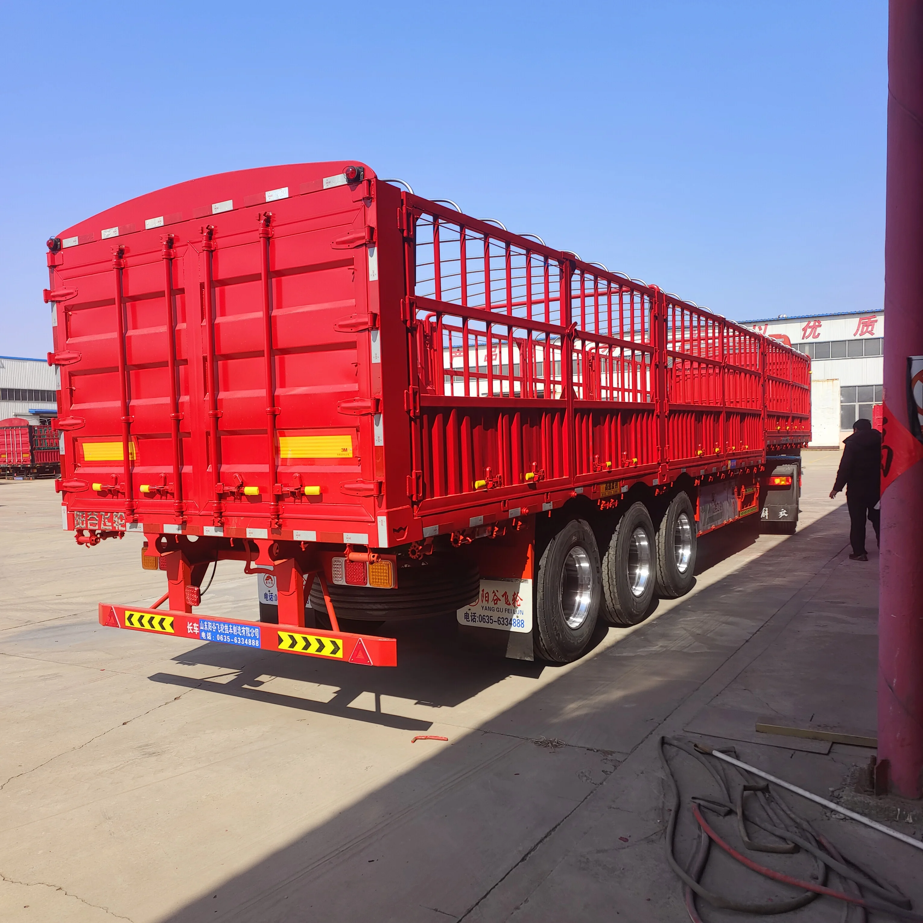 3axle General Truck Trailers 30/40 Ton Bulk Cargo Semitrailer Yanggu