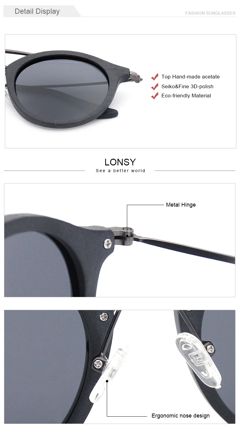 Double bridge metal rim acetate frame sunglasses