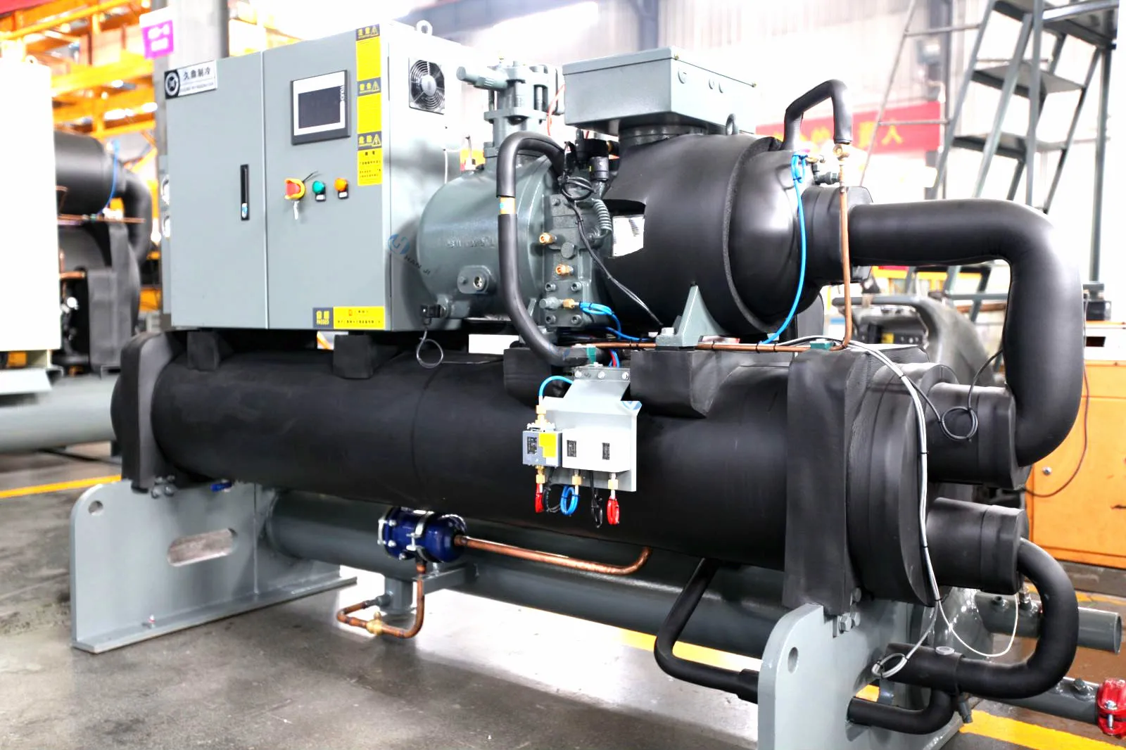 中低温螺杆式冷水机组单头低温冷水机水泵制造厂高效
