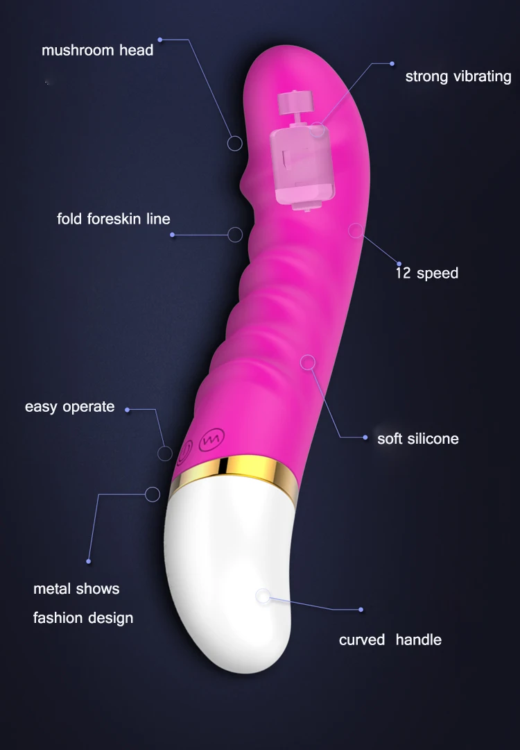 Soft Silicone Women Sex Toys Free Dildos And Vibrators 12 Speed Strong Vibrating Vaginal Concrete Vibrator