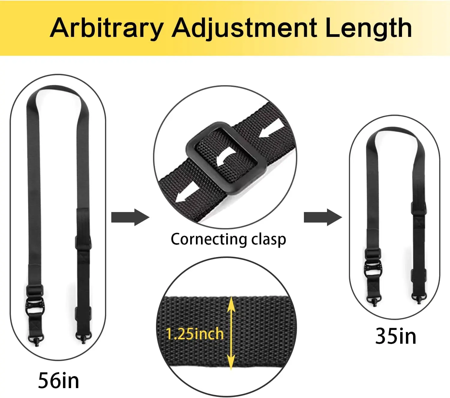 Two Point Sling And Attachments Mounts Adjustable Length Tactical ...