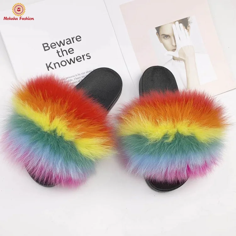womens fur slippers