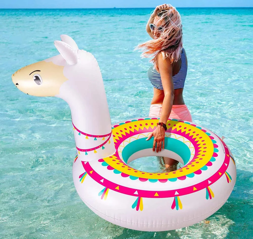Fashion Full Printing PVC Water Inflatable Pool Floating Air Mattress Lounger