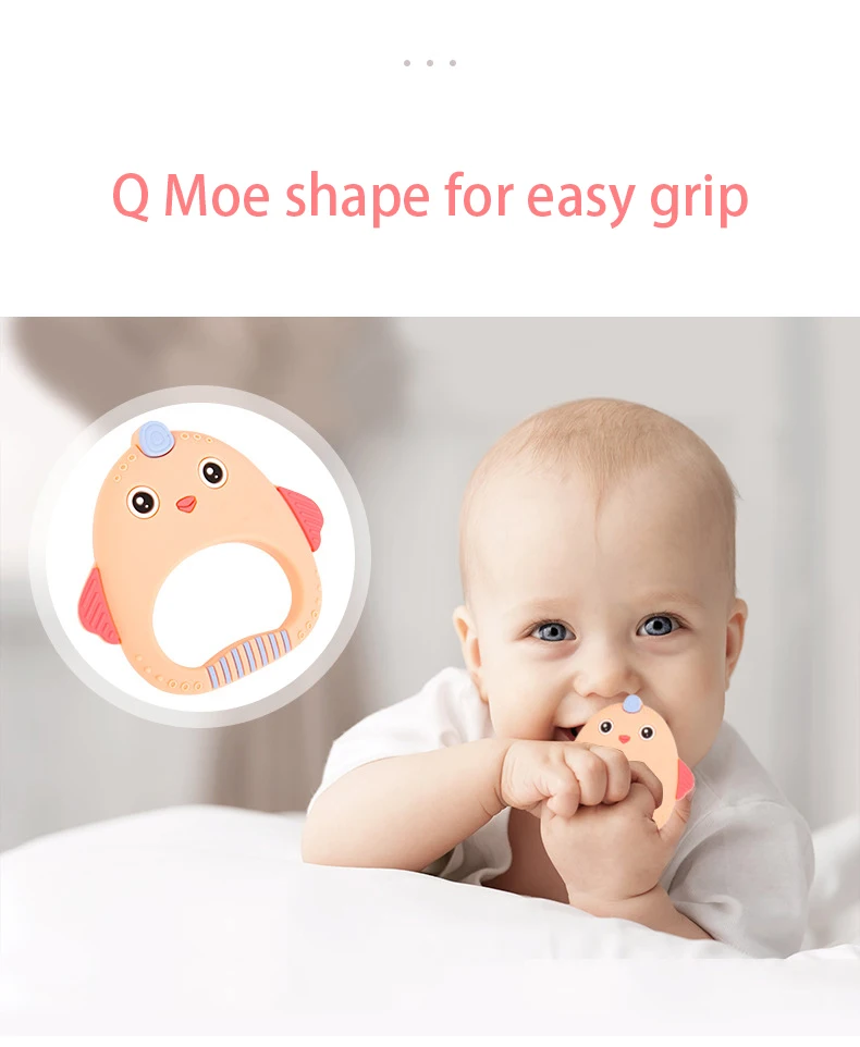 silicone baby teether soft