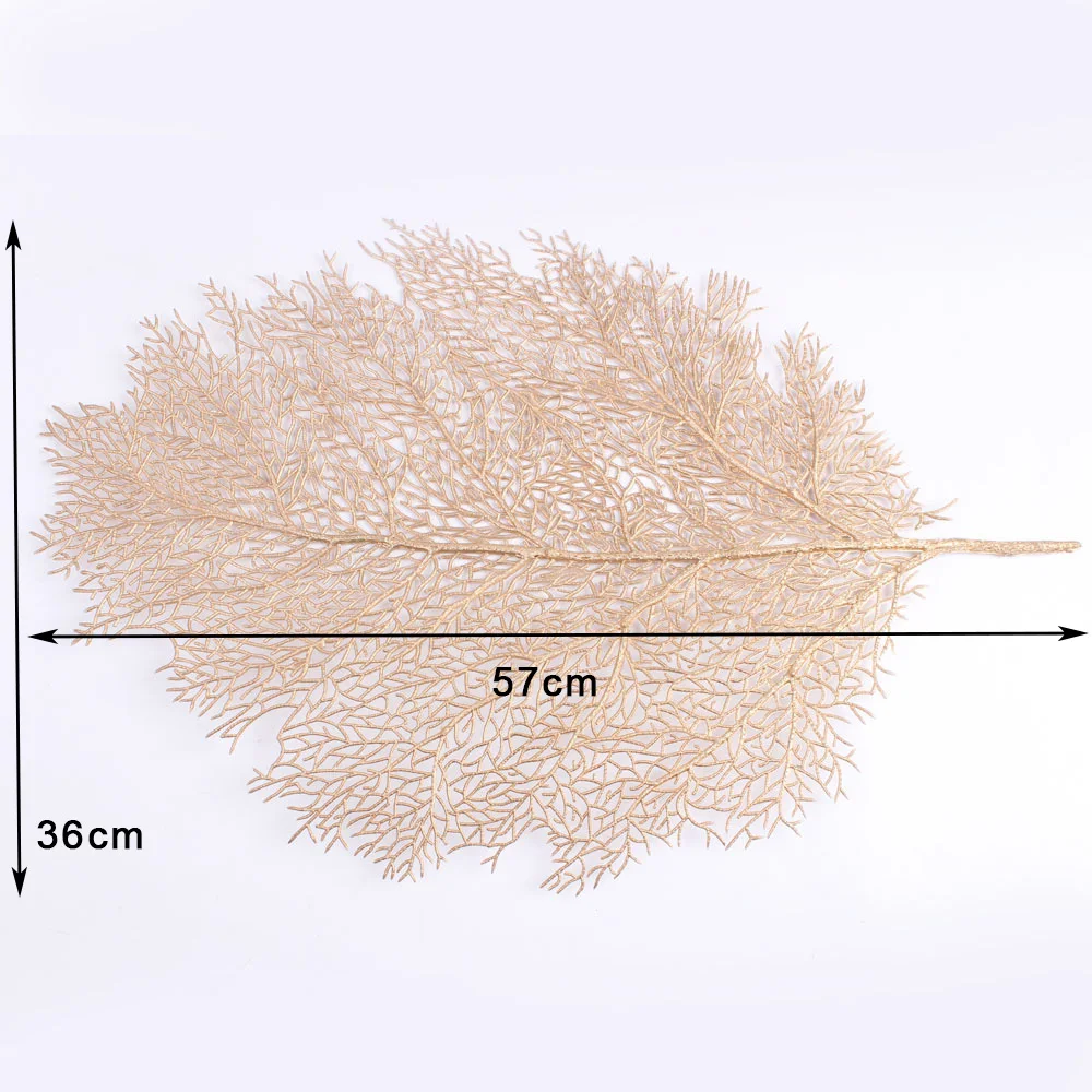 Pvc 2 Colors Leave Shape Elegant Placemat Pad Dining Table Mat Heat