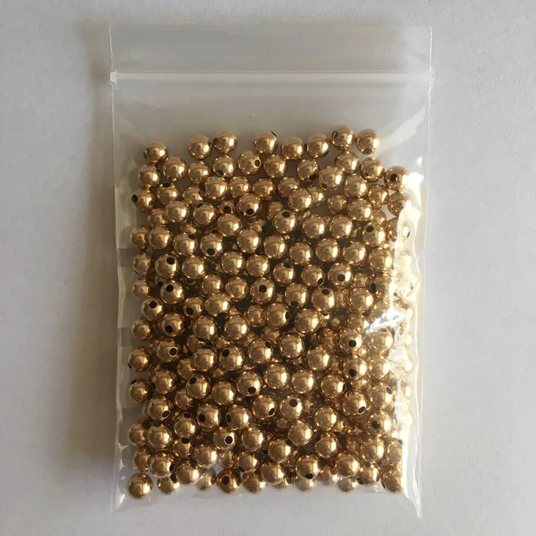 Wholesale Jewelry Accessories 14k Gold Filled Loose Round Beads For Jewelry Making - Buy 14k 
