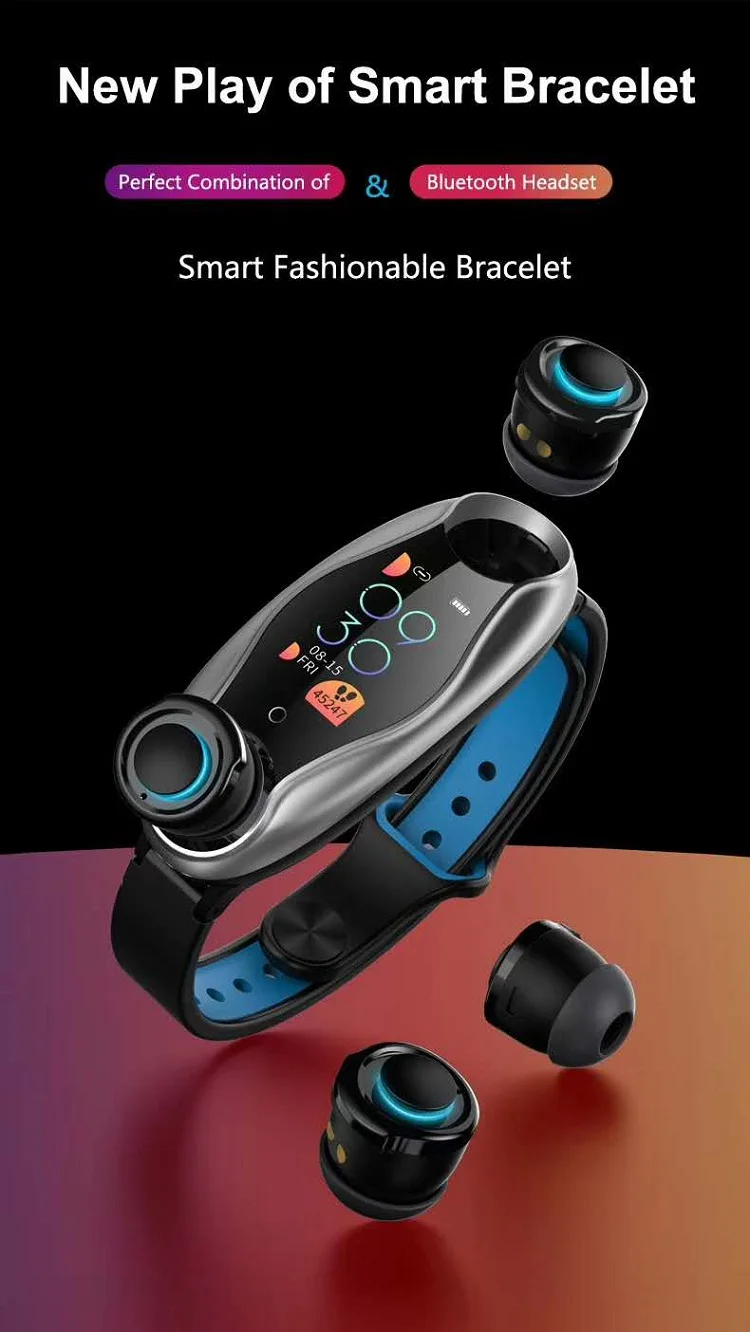 GOGU Fitness Watch Headset 2 In 1 Smart Bracelet Headphone Smartwatch Sports Earbuds I12 I7s I9s For Mobile Phone - ANKUX.COM