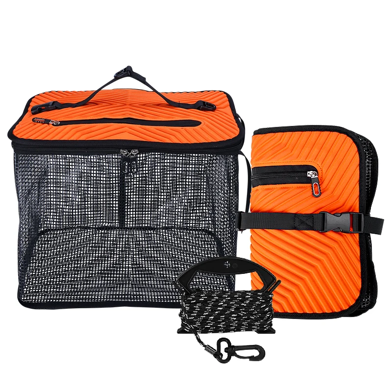 basket net fishing KastKing Brutus Foldable Extendable - PVC Net / 15'' | 12'' On Wire Fish Basket. Blue Cat Basket Landing Net