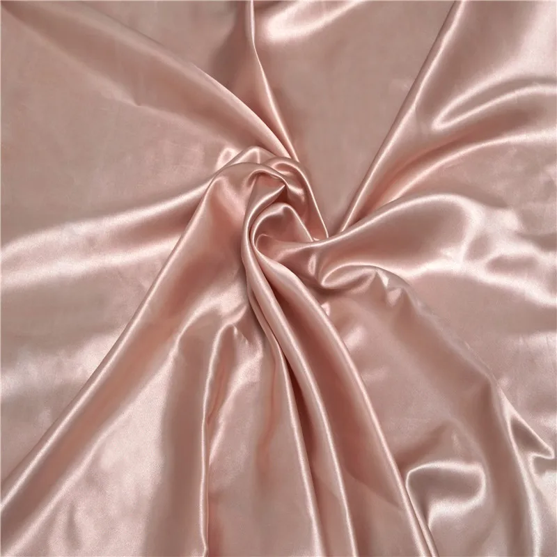 
wholesale shiny spandex polyester silk satin fabric for dress 