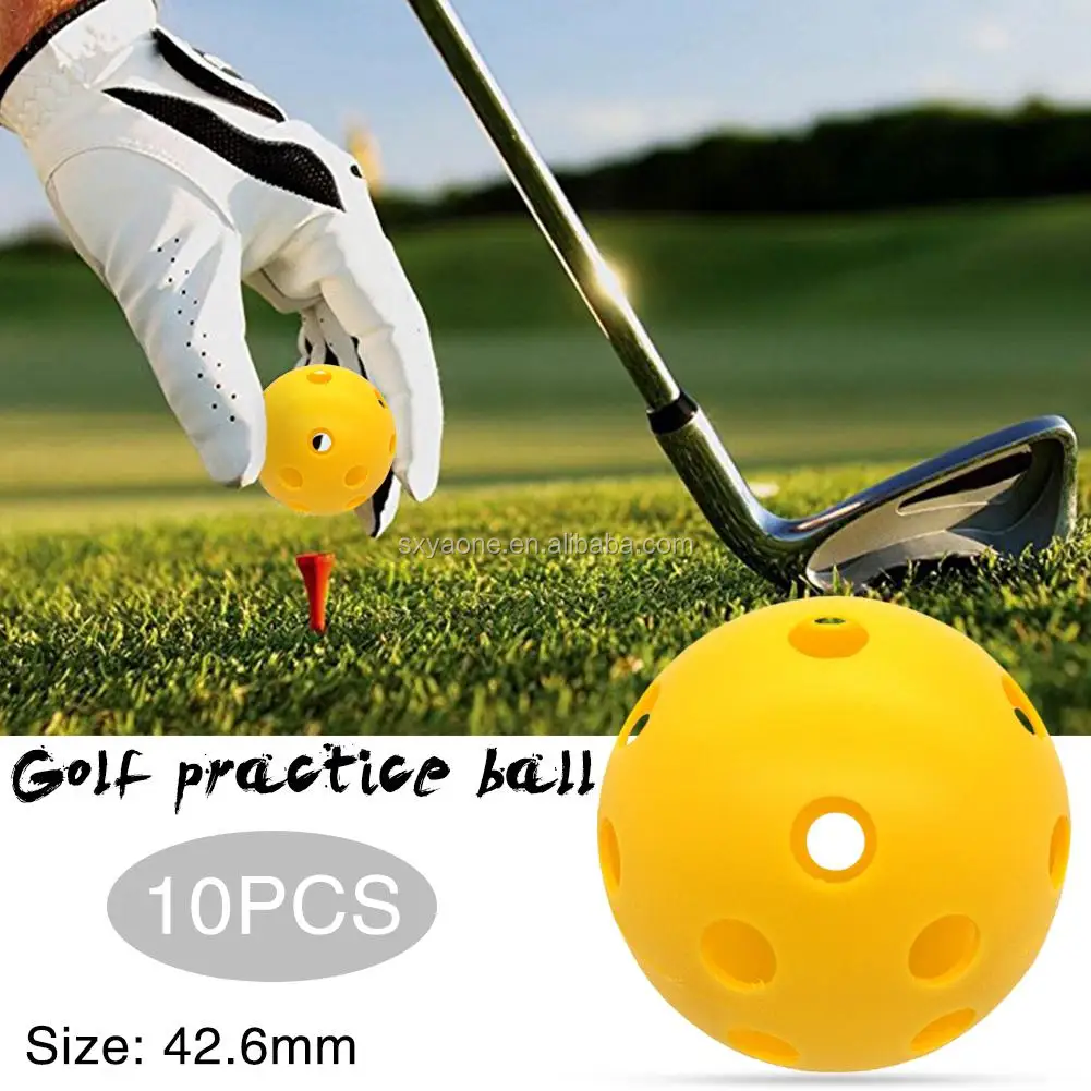Hot Selling Plastic Golf Practice Balls Airflow Ball Hollow Golf Balls