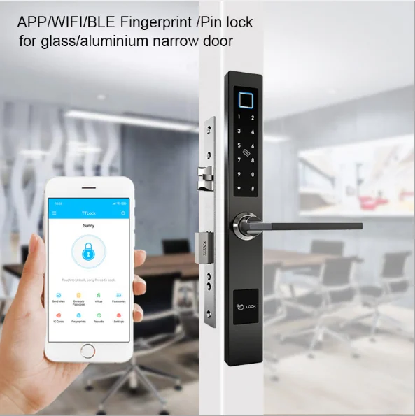 Factory Price Digital Fingerprint Deadbolt WiFi TTlock Smart Locks Smart Password Card Key Home Office Door Lock