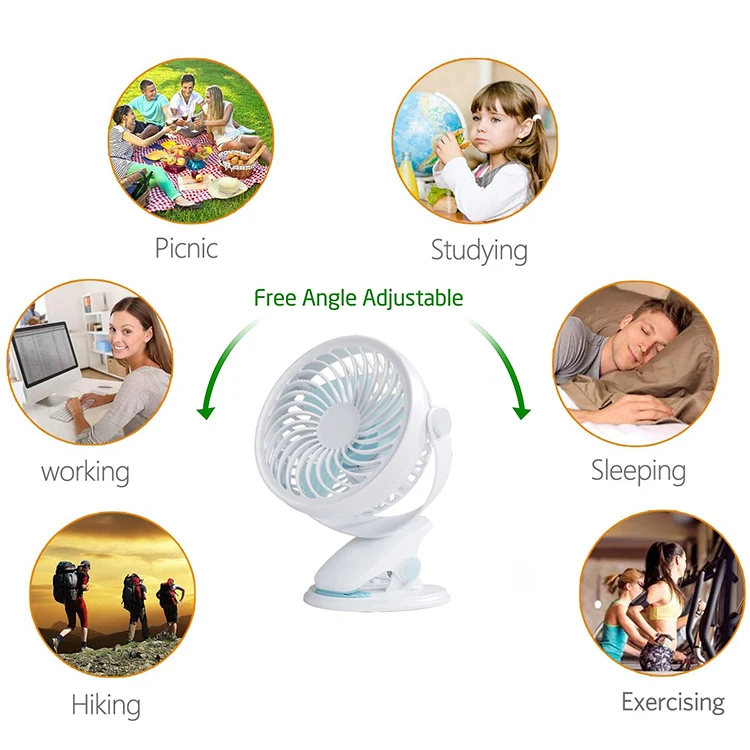 Best Selling Products High Quality USB Fan Mini Electric Fan Creative Student Dormitory Office Mute Clip Fan 