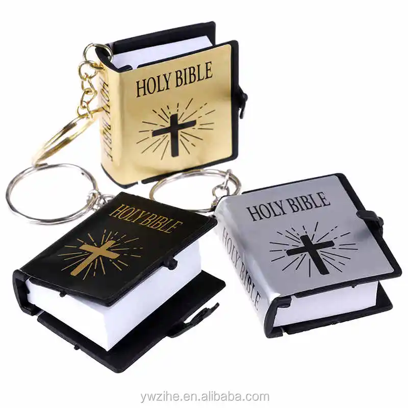 Chaveiro inglês evangelico cristão, presentes de natal, artesanato, mini  chaveiro da bíblia, lembrança, 240 peças