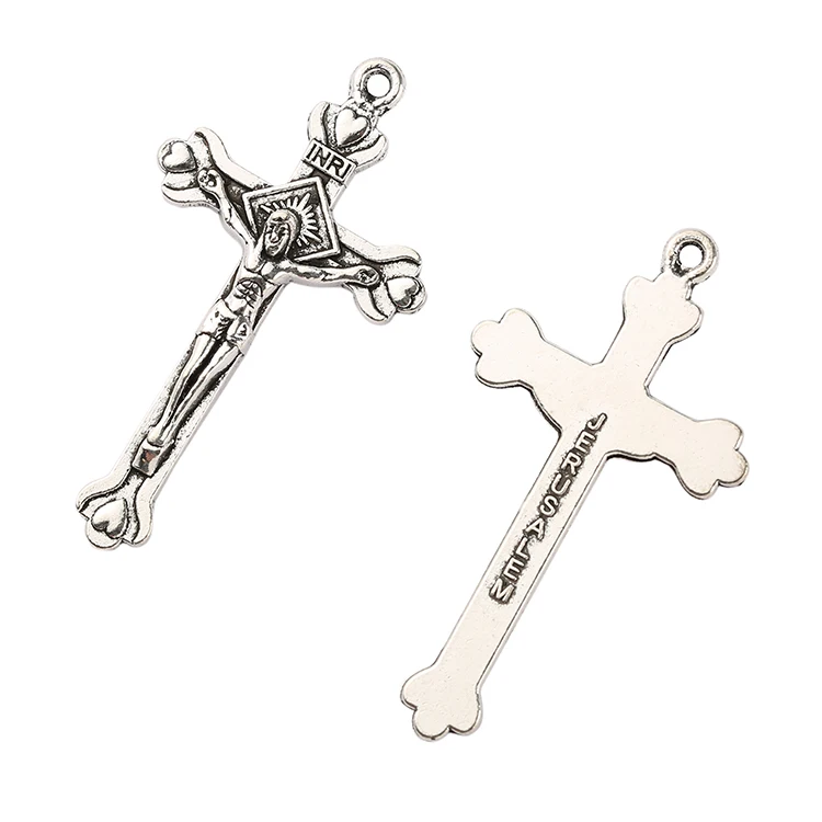 Orthodox Jesus Cross Pendant Necklace Religious Jewelry Pastor Prayer