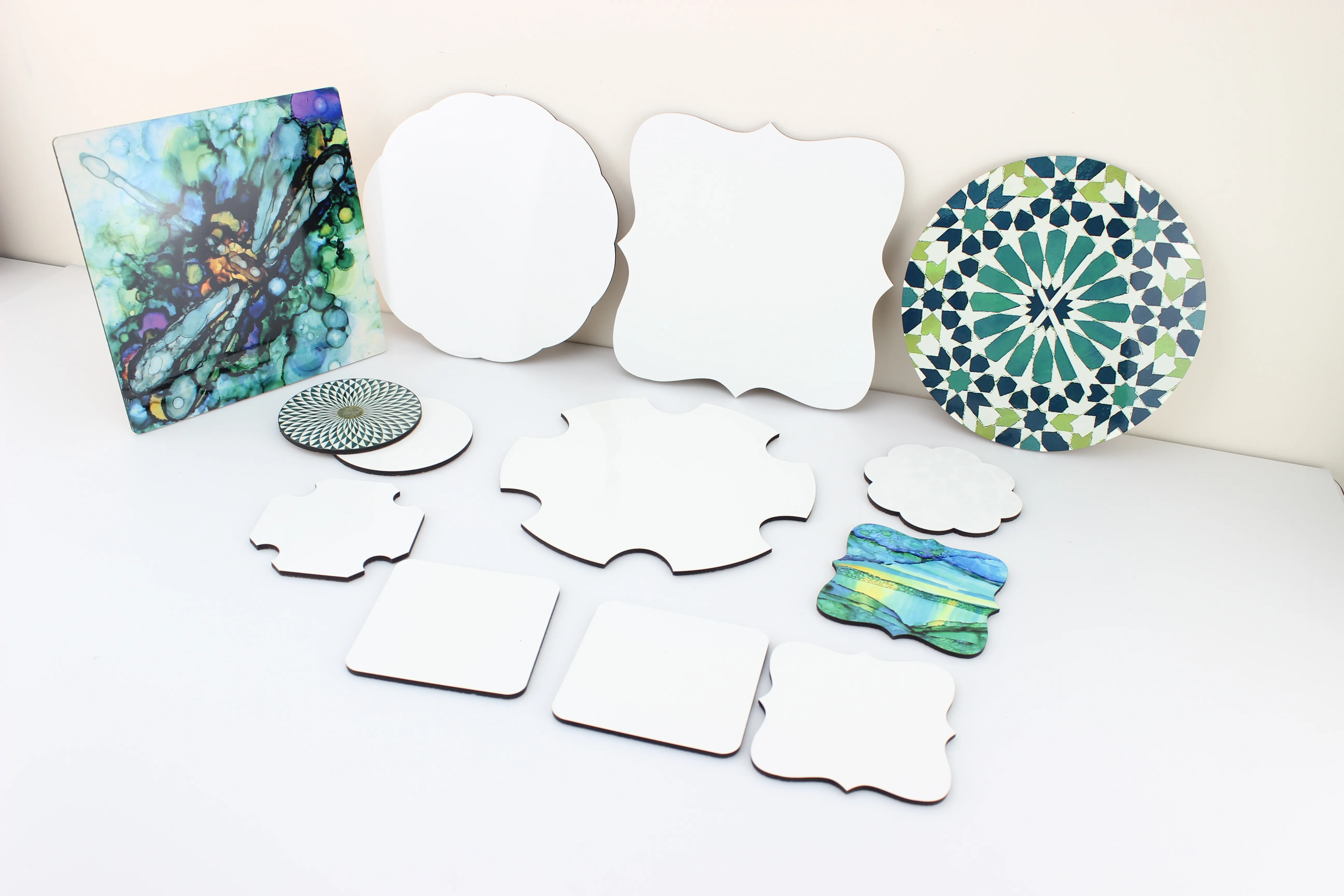 Cheap Glossy Blank Mdf Cork Back Placemat For Sublimation Printing