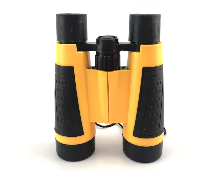 Wholesale hot selling scientific yellow plastic mini telescope model toy binoculars for kid