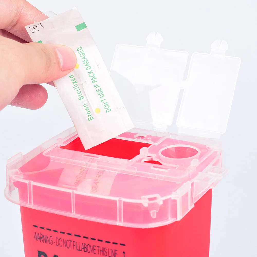 1l Plastic Tattoo Waste Box Medical Supplies Container Disposable