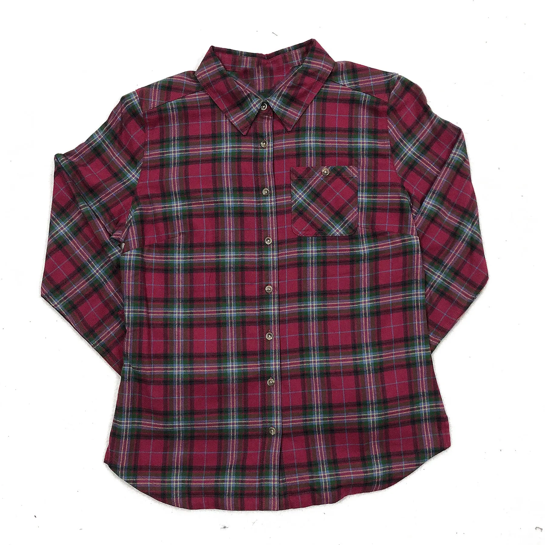 Factory Direct Sale Green And Red Check Shirt Yarn Dyed Designedcotton ...