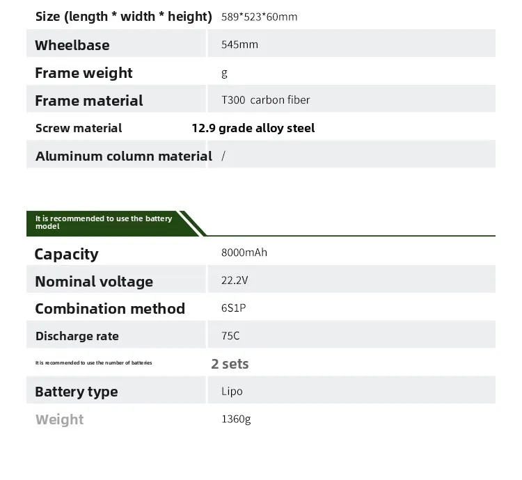 10-Inch FPV 6-Axis Commercial Drone 5kg Load Capacity 145Km/H Flight Speed 10Km Remote Control Distance for Aerial Photography