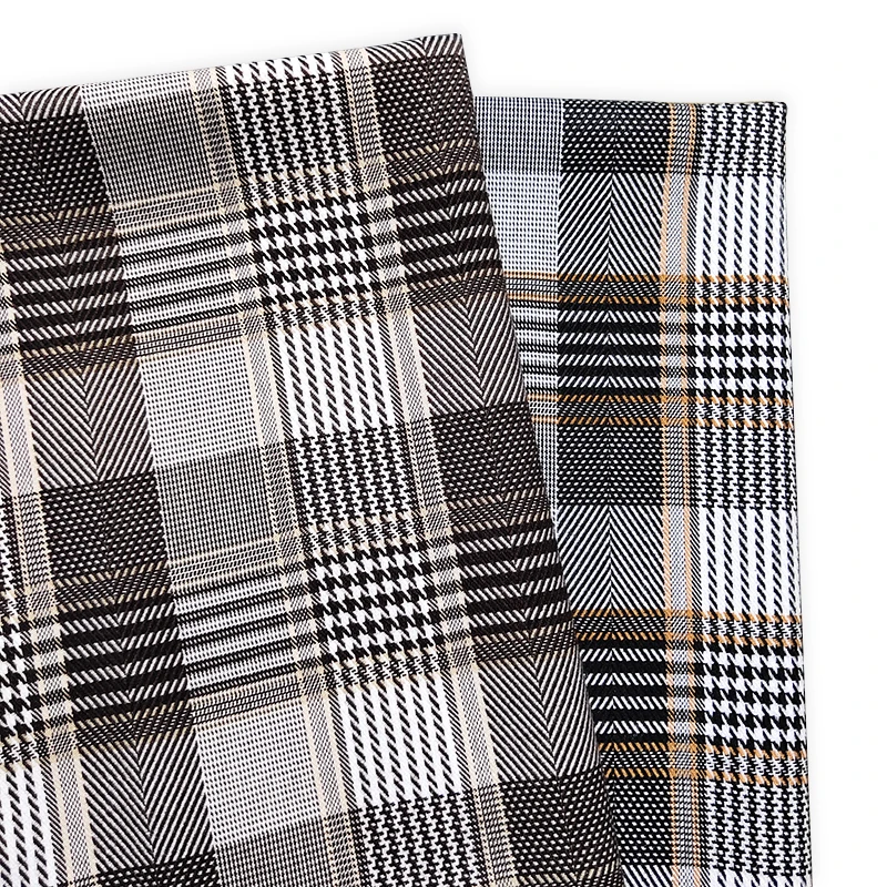 
plaid tartan checked tartan 65%Polyester 35%Rayon TR fabric 