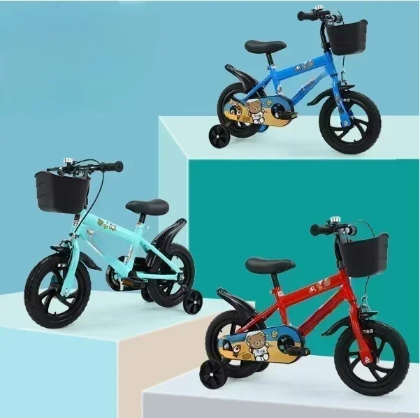 product 12 inch kids bicycle carbon steel frame children cycling bike for 3 8 years boys girls-5