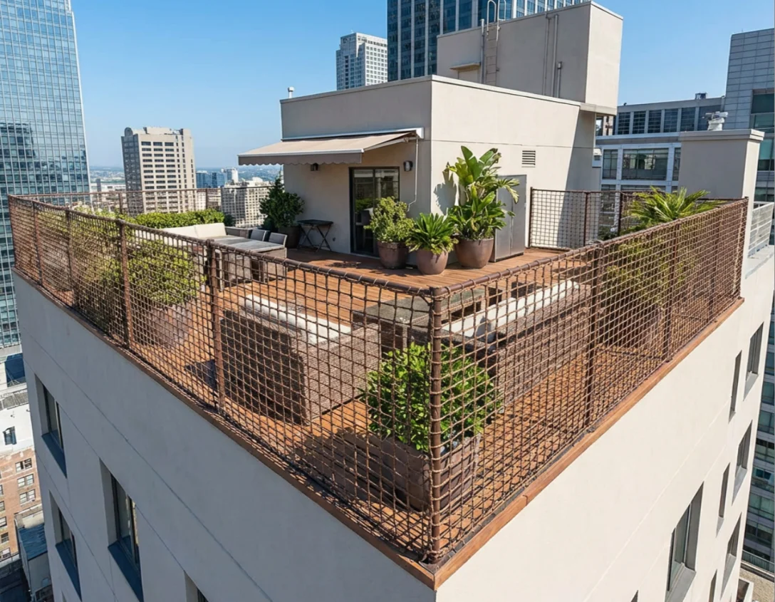 Urban Rooftop Terrace Netting