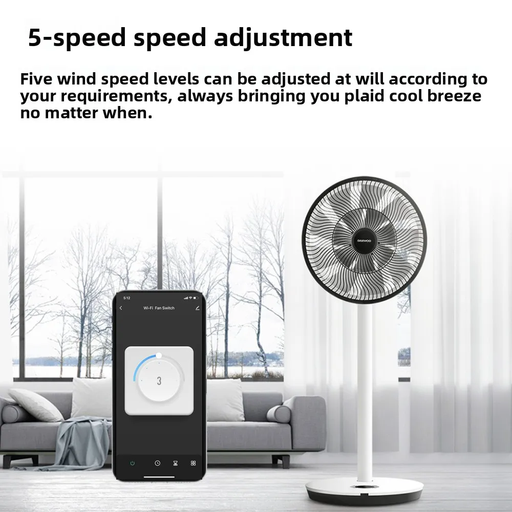 Ceiling Fan, 5-Speed, Wall - detail 10