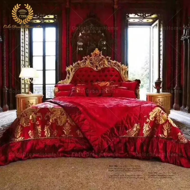 ترف اللون الأحمر أثاث غرفة نوم جديدة الزفاف سرير ملكي buy الأحمر أثاث زفاف الفراش الزفاف سرير ملكي أثاث غرفة نوم product on alibaba com