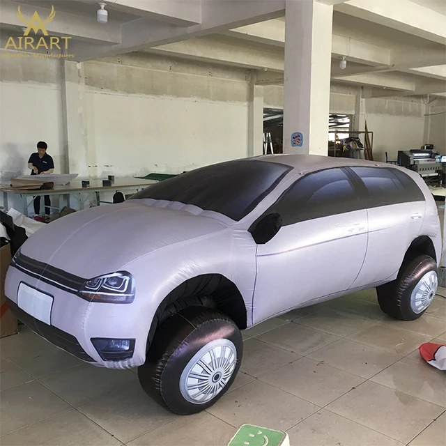 红色充气汽车,派对装饰充气汽车模型