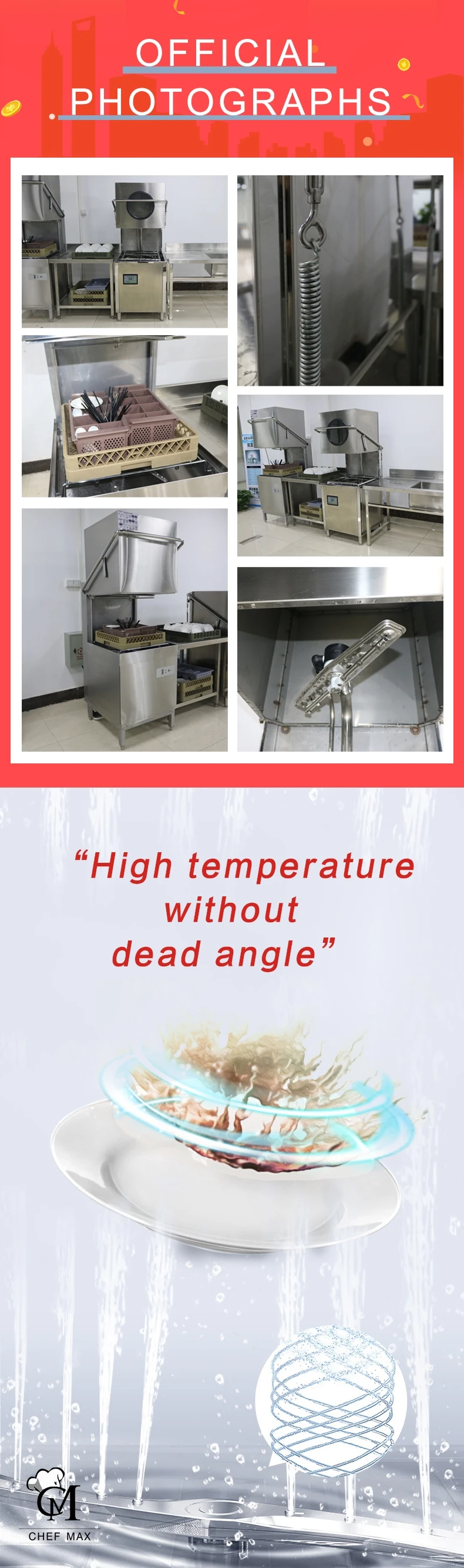 5kw Custom Freestanding Wash Dishes Machine Dish Washer Fullautomatic