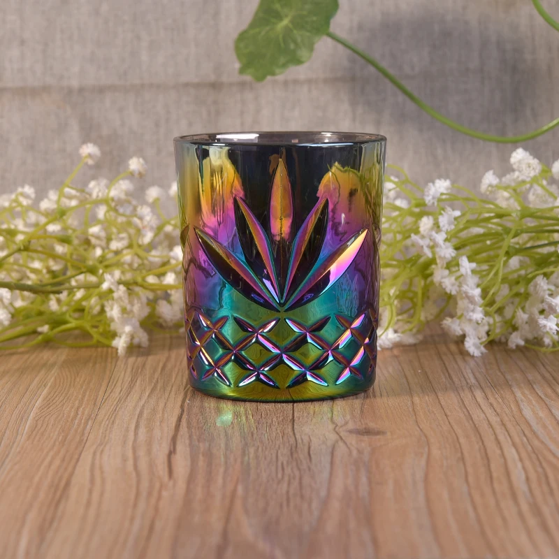 Cylinder customized candle container tea light glass candle holder home decor wholesale