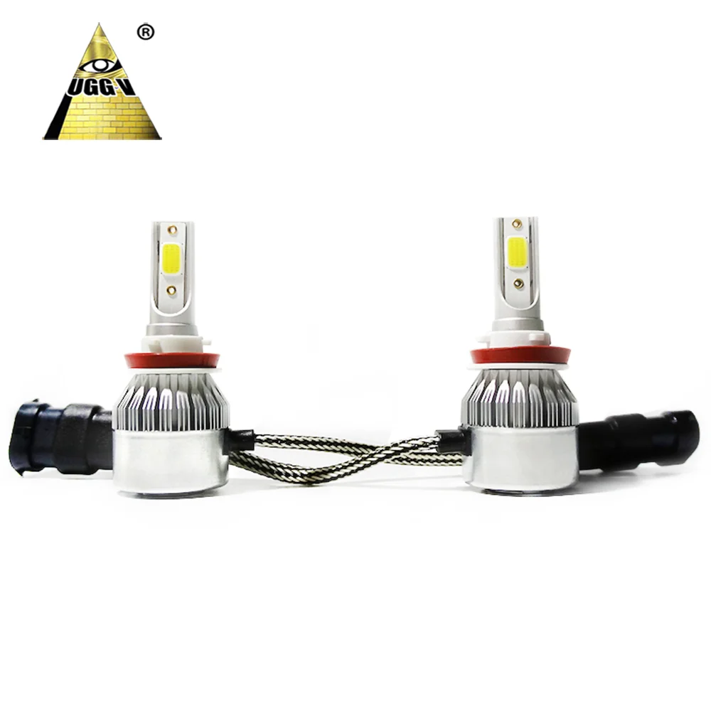 UGGV Top Sale C6 LED Headlight H1 H3 H4 H7 H11 H13 9004 9005 9006 9007 for A High Quality and LED Car Headlight C6