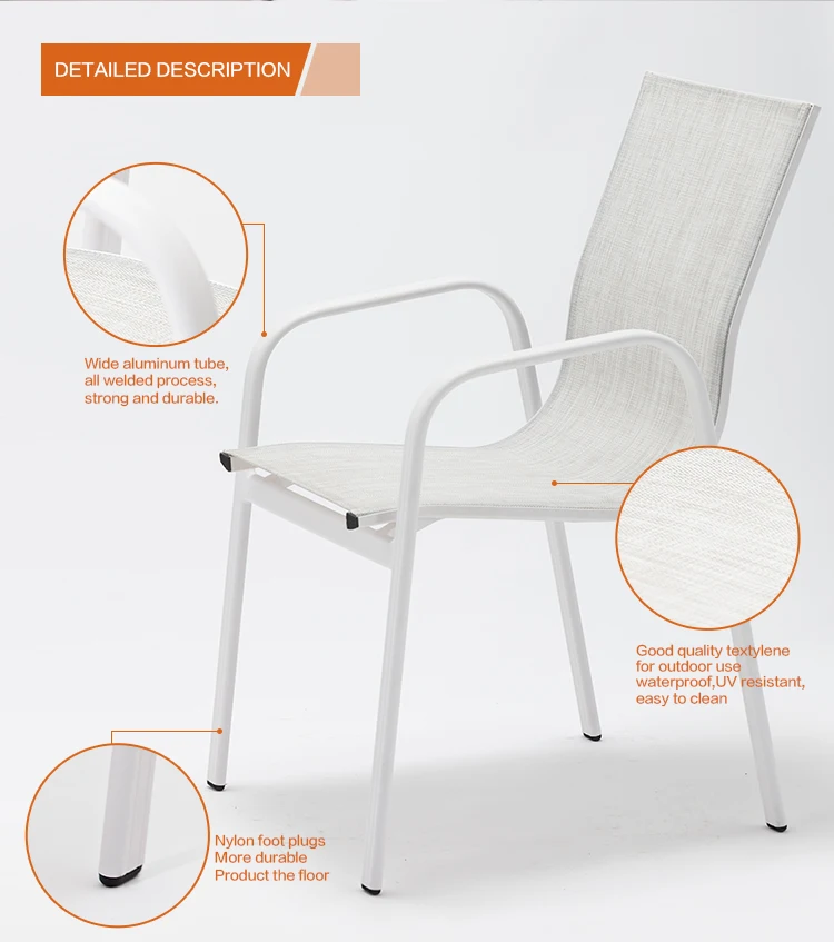 Economical Small Round Outdoor Sectional Sling Chairs Set With Dining table.jpg