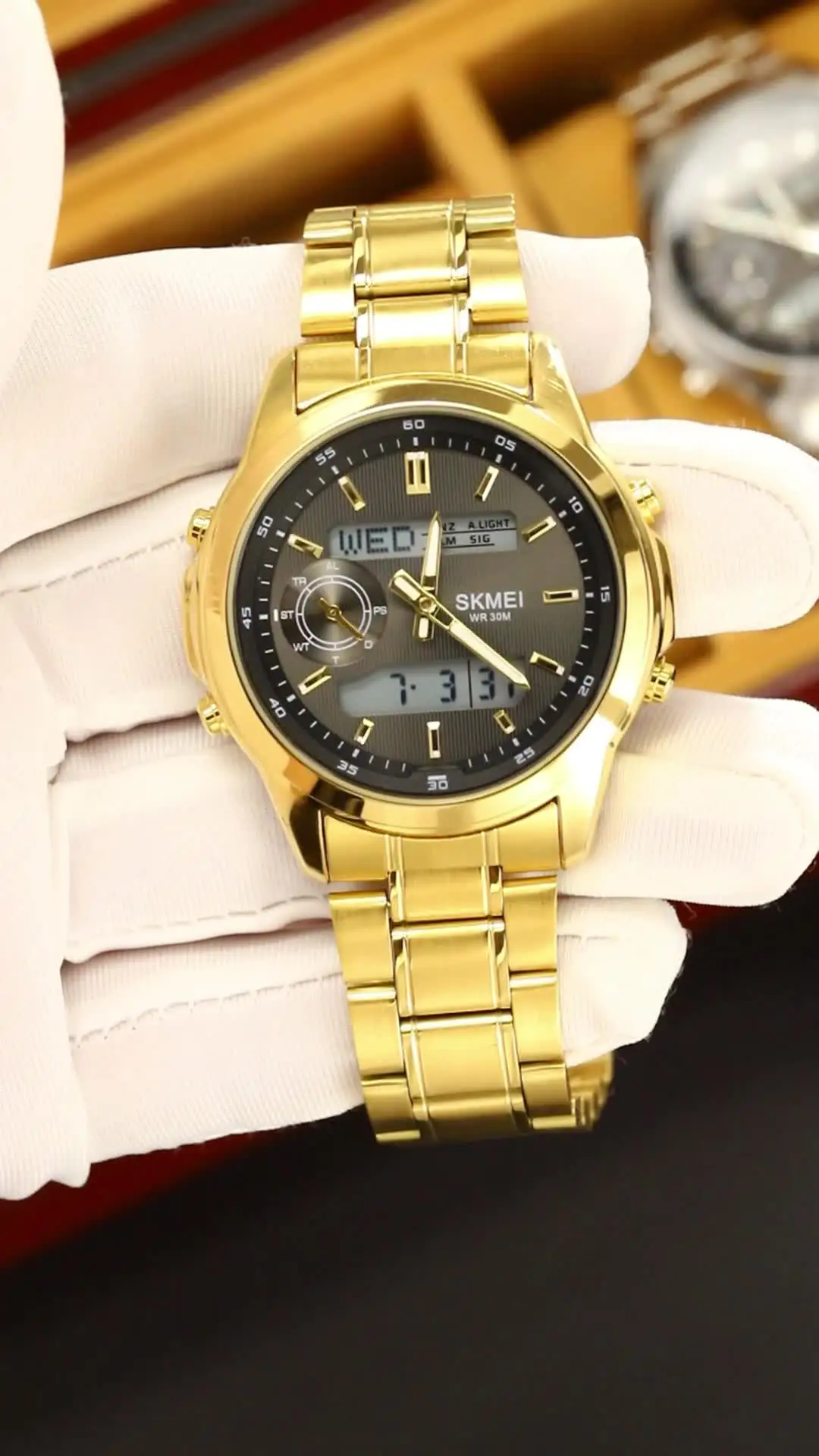 SKMEI 2284 Classic Reloj World Time Stainless Steel Band