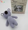 Cute Knitted Handmade DIY Blue-purple Bear Crochet Doll Animal Toys Amigurumi Set Stuffed Doll Educational
