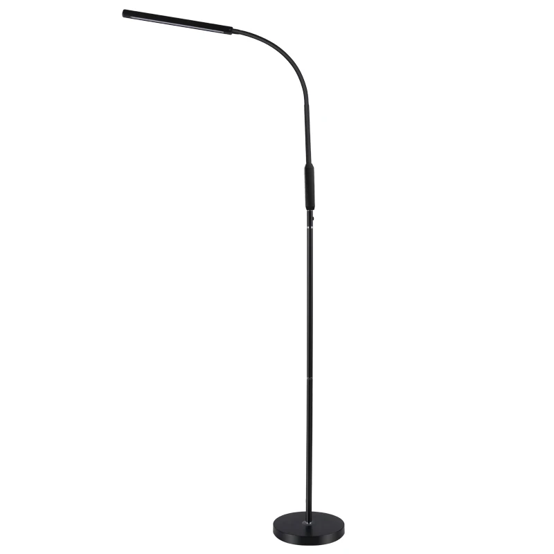 LED Floor Lamp for Reading Dimmable Gooseneck Standing Lamp with 4 Color Modes 10W and Memory Function Touch Control