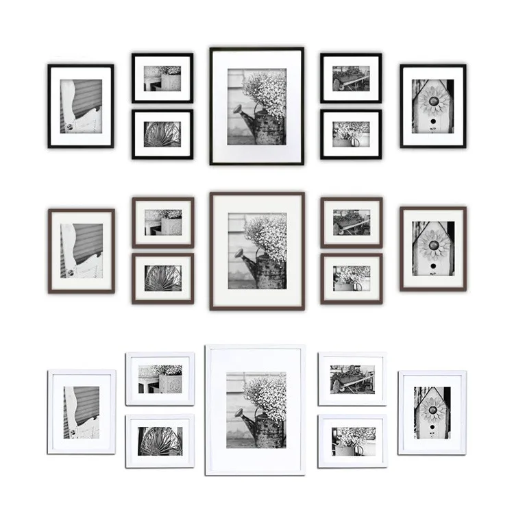 Hot Selling Set of 7 Picture Photo Frame Sets Gallery Wall Set for Hanging Display