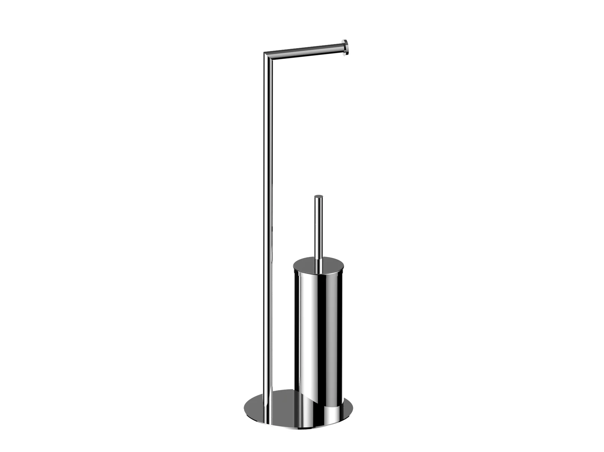 Brass And 304ss Free Standing Toilet Brush And Paper Holder Buy Free